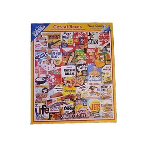 NEW White Mountain Puzzles "Cereal Boxes" 1000 Piece Puzzle 24"x30" #958S Gift
